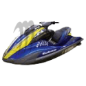 RIVA. Housse de selle Racing FX-SHO noir / bleu / alu