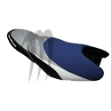 RIVA. Housse de selle Racing FX-140/ FX-160 noir / bleu / alu / blanc