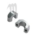 KIT Handle Bar Clamps ( 2 pieces ) sylver .