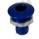Sortie pompe de cale anodisé (bleue) usinée par Blowsion