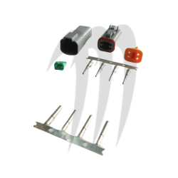 Connecteur étanche Deutsch gris 4  broches MSD