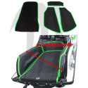 Kit tapis Lifter Bumps + Kick-tail SXR-800 (noir-vert) HT MOTO