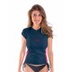 Rash Guard Shortsleeve Women V-Neck Midnight Blue