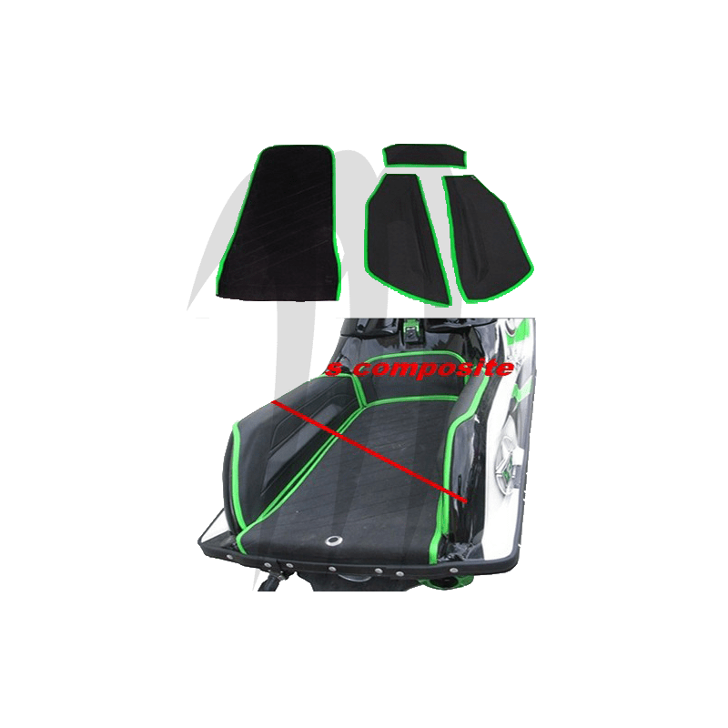 Kit tapis Lifter Bumps + Kick-tail SXR-800 (noir-vert) HT MOTO