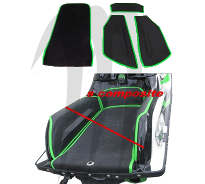 Photo Kit tapis Lifter Bumps + Kick-tail SXR-800 (noir-vert) HT MOTO - Pièces Jet Ski, accessoires et entretiens - Matos import