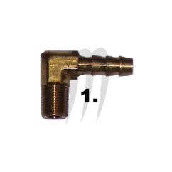 Photo Raccord laiton 90° durite 1/8 * 1/4 - Pièces Jet Ski, accessoires et entretiens - Matos import