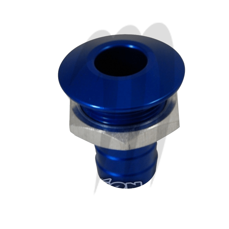 Sortie pompe de cale anodisé (bleue) usinée par Blowsion