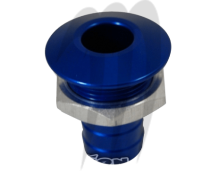 Photo Sortie pompe de cale anodisé (bleue) usinée par Blowsion - Pièces Jet Ski, accessoires et entretiens - Matos import