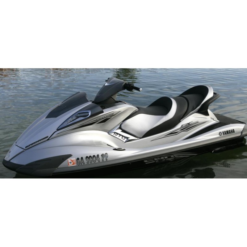 Seat cover, YAMAHA, FX-SHO Cruiser (2008) , black / silver Seat cover, YAMAHA, FX-SHO Cruiser (2008) , black / silver