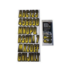 HARDLINE PRODUCT Kit Immatriculation CARBONE JAUNE ( 146 pieces )