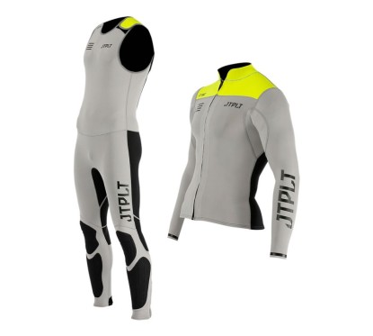 COMBINAISON HOMME JETPILOT RX VAULT JOHN+VESTE GRIS/JAUNE