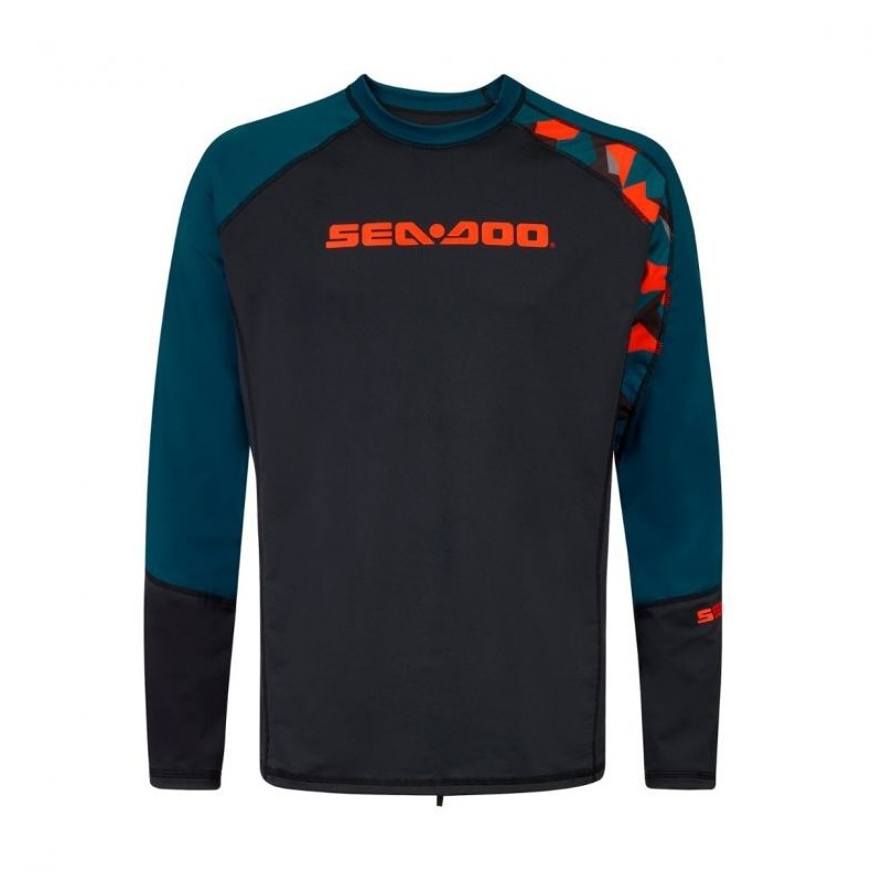 MAILLOT DERMOPROTECTEUR À MANCHES LONGUES SEA-DOO CATCHING WAVES HOMME BLEU
